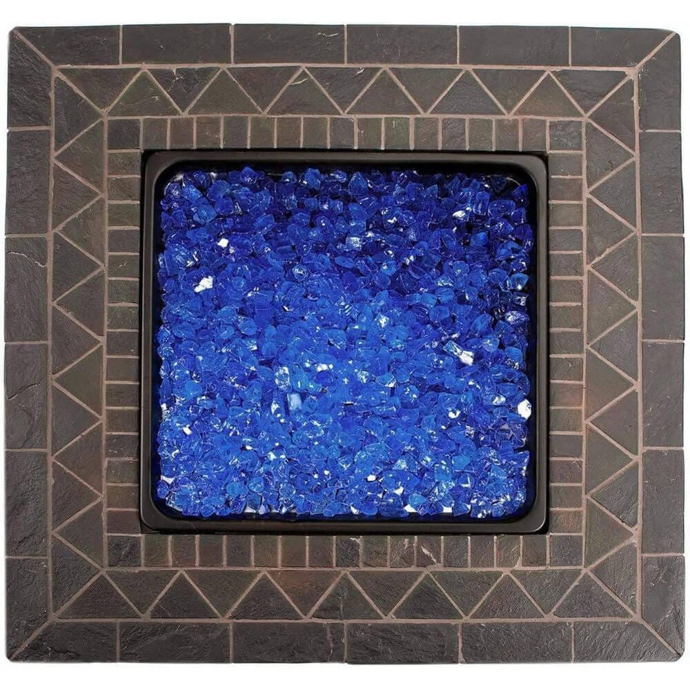 Endless Summer 30" Outdoor Propane Gas Fire Pit, 30,000 BTU, Blue Fireglass