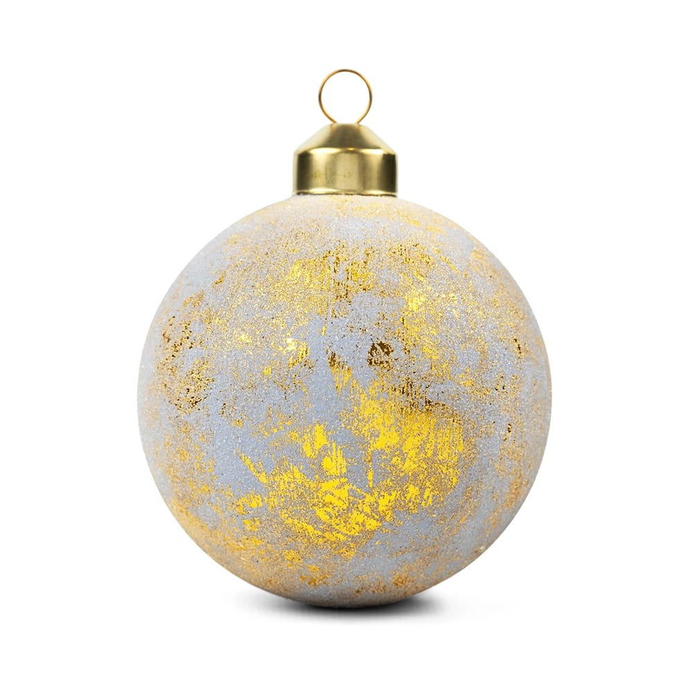 Famous Brand Soft Snow Glass Ornament Set, 12 Pack