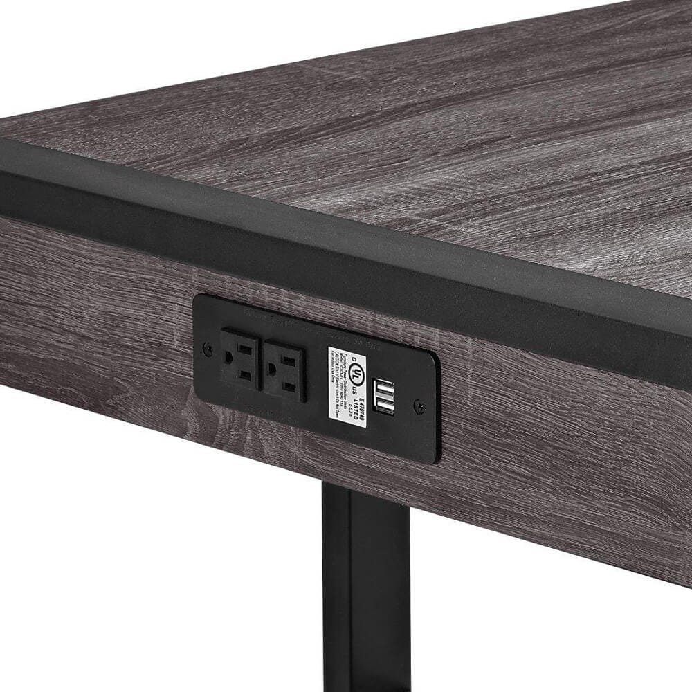 Walker Edison Urban Blend Computer Desk, Charcoal