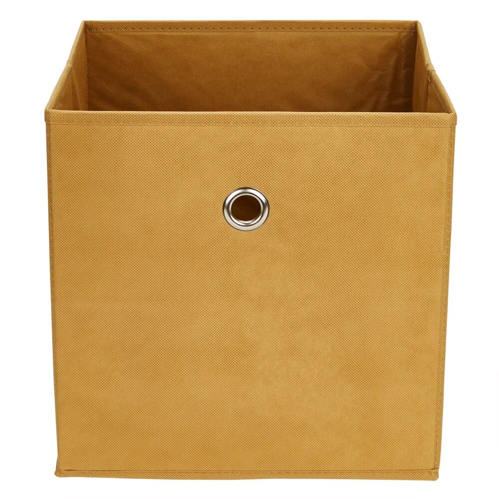 West Bay Tan Fabric Storage Cube