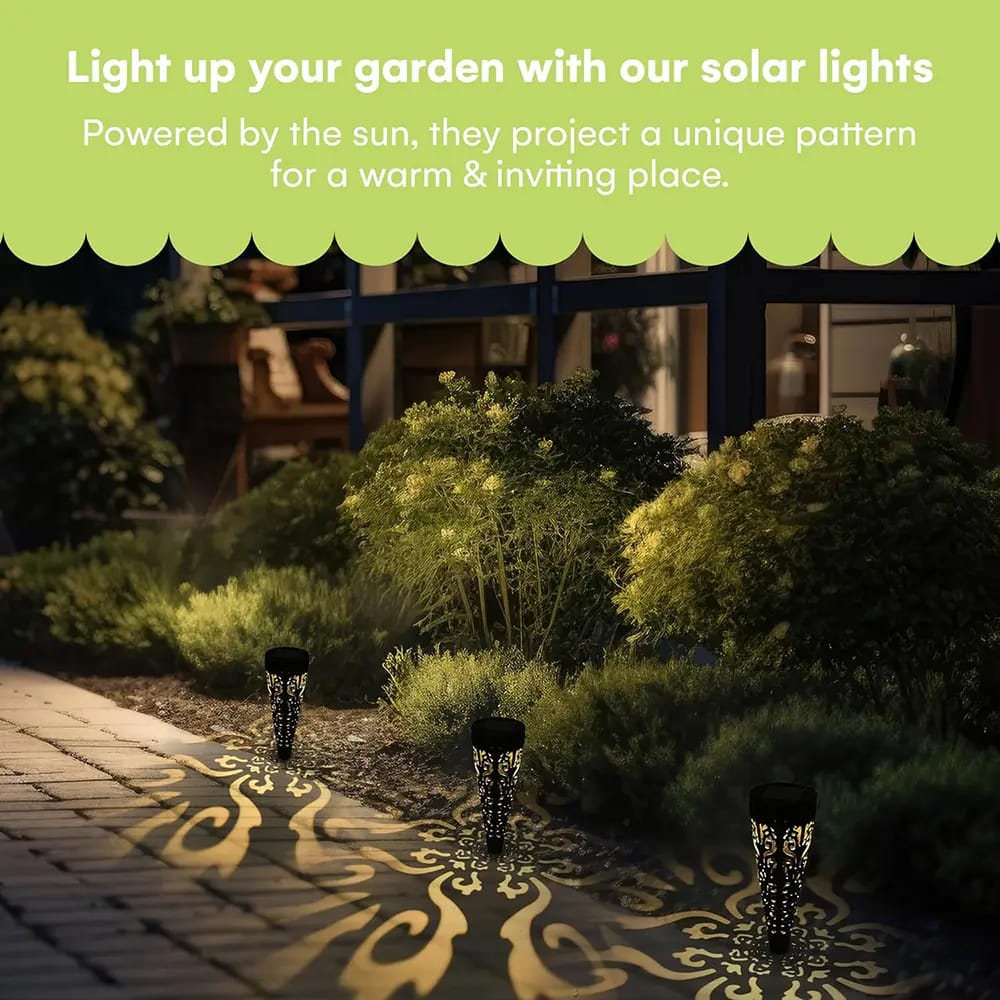 Noa Store Outdoor Solar Pathway Lights, Black, 6 Pack