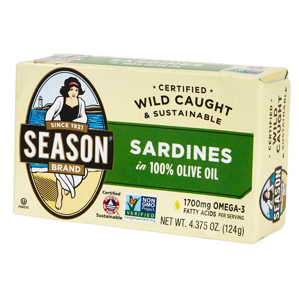 Season Brand Sardines in Olive Oil, 4.375 oz