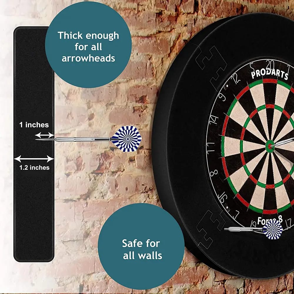 ProDarts Dartboard Surround Board, Black