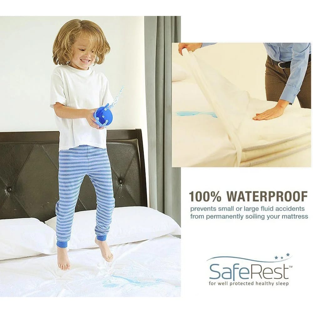 SafeRest Zippered Waterproof Mattress Protector, Queen