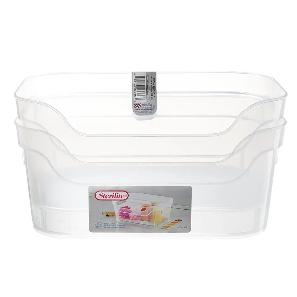 Sterilite Short Storage Bins, 2 Count