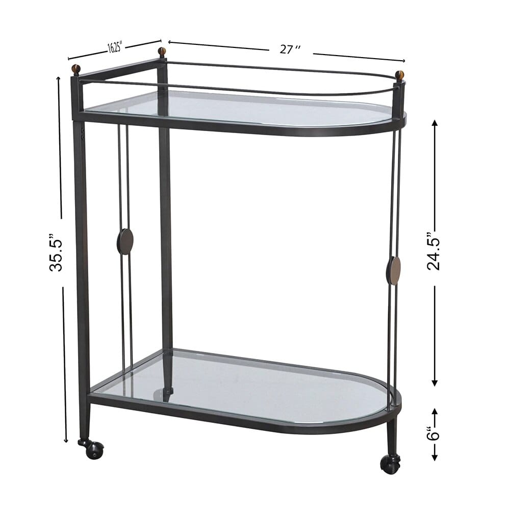 One Kings Lane Open House Beatrix Bar Cart, Black