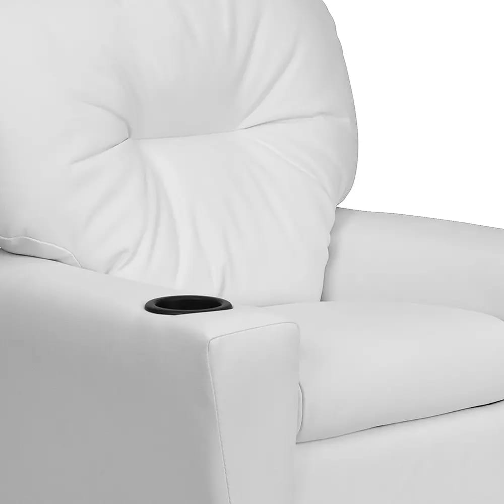 Flash Furniture Chandler Vinyl Kids Recliner, White