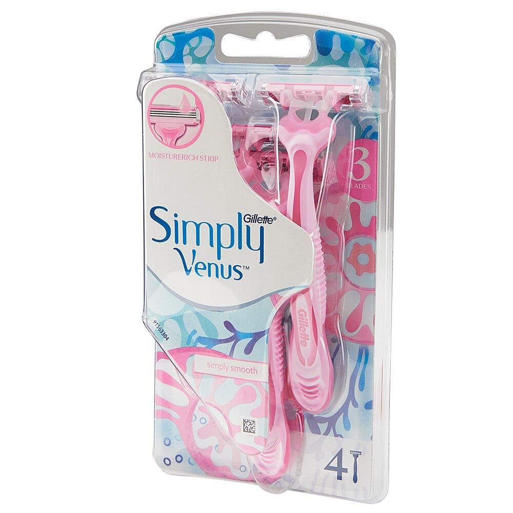 Gillette Simply Venus Disposable Razors, 4 Count