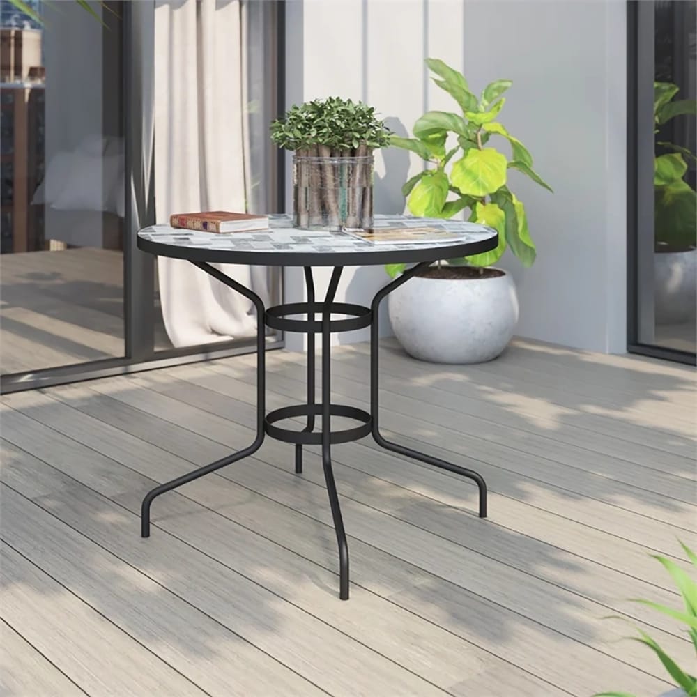 TK Classics 35" Mosaic Patio Table