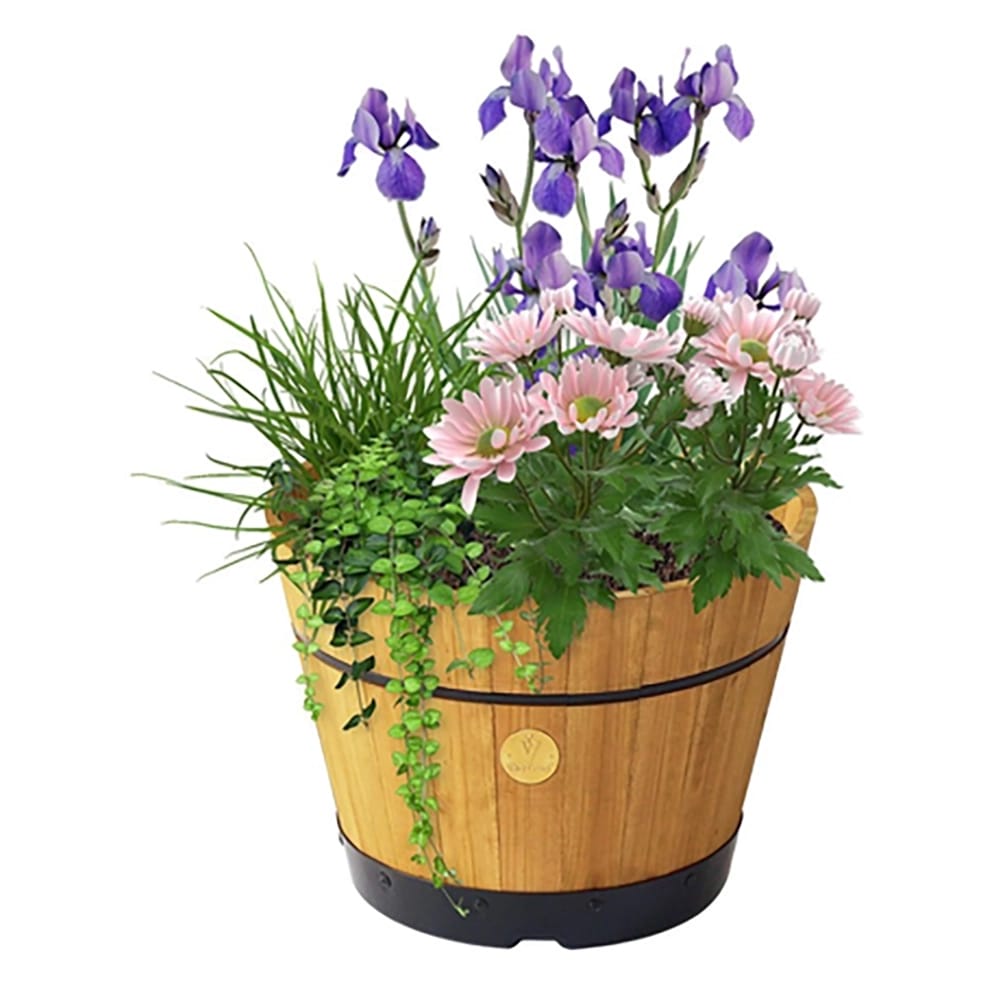 VegTrug Natural Barrel Planter, 18in.