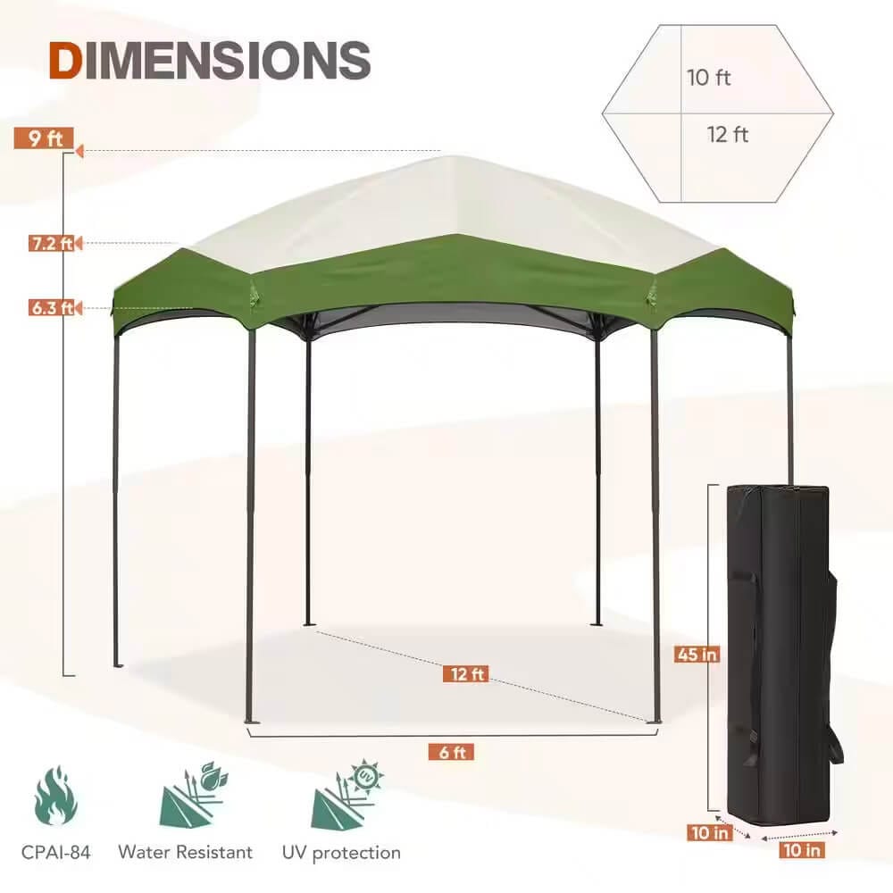 Portable gazebo outlet with netting