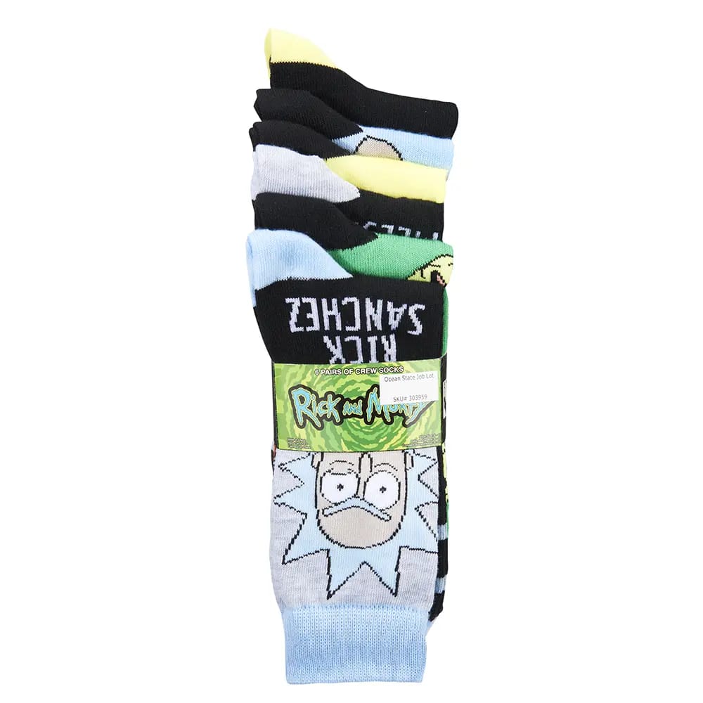 Novelty Crew Socks, 6 pk.