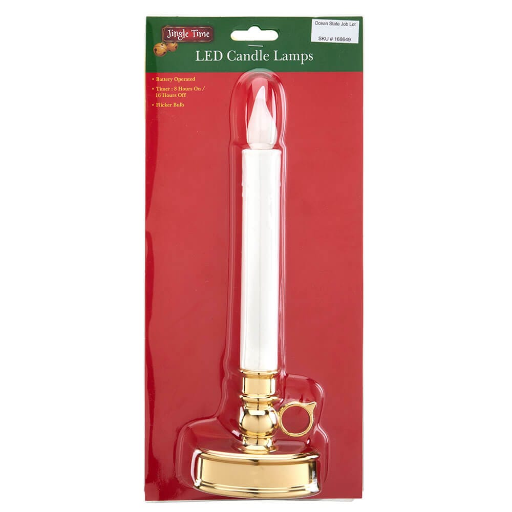 Jingle Time Battery Operated LED Candle Lamp with Timer