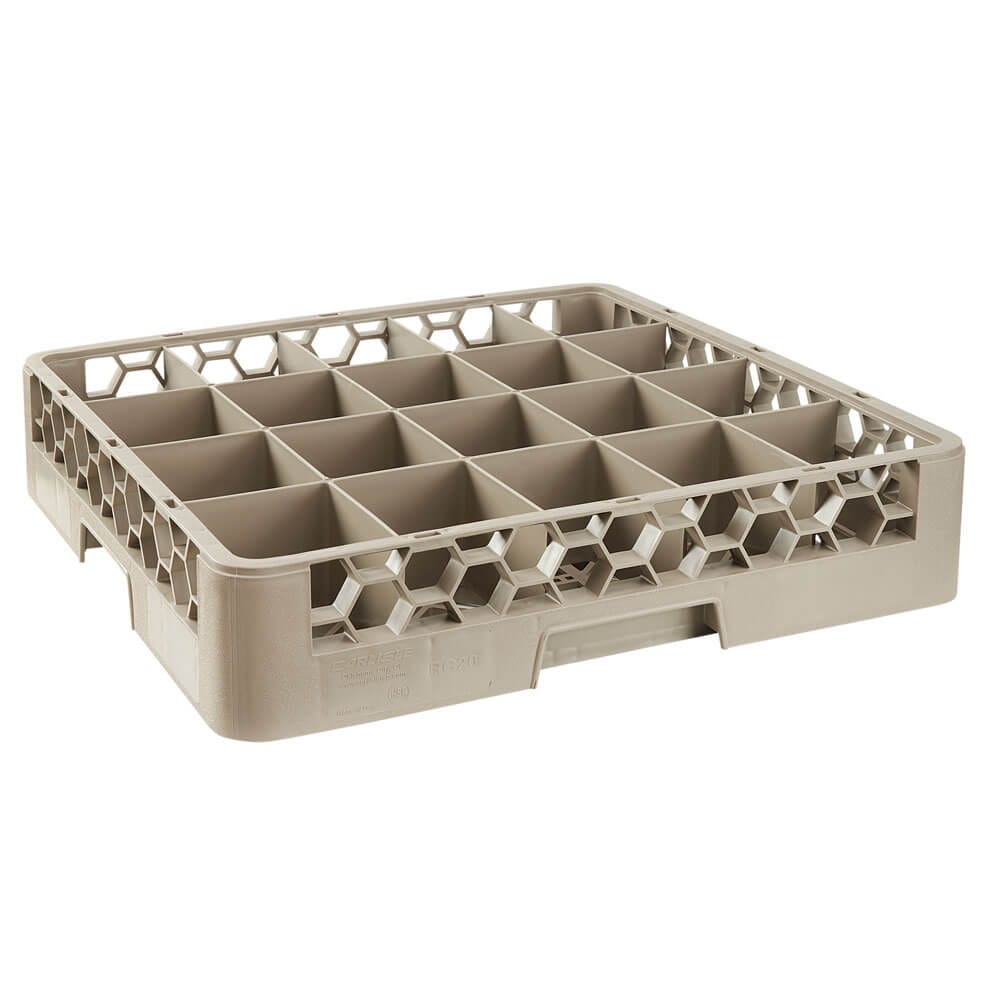 Carlisle OptiClean Glass Rack with 20 Compartments, Beige