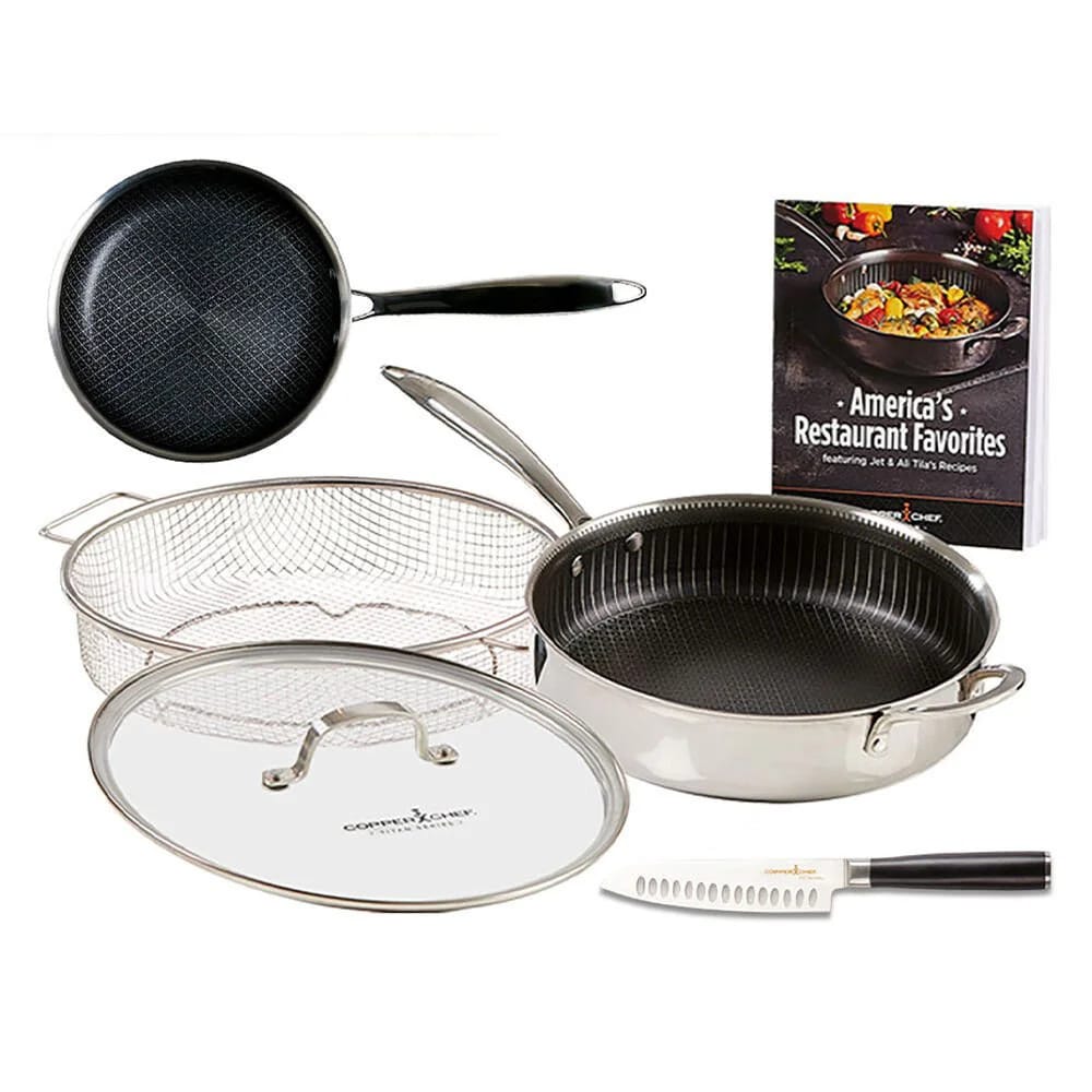 Copper Chef Titan 9.5" Stainless Steel Pan 6-Piece Cookware Set