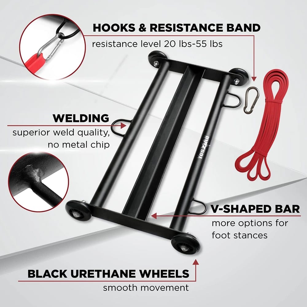 Yes4All Glute Hamstring Glider With Resistance Band