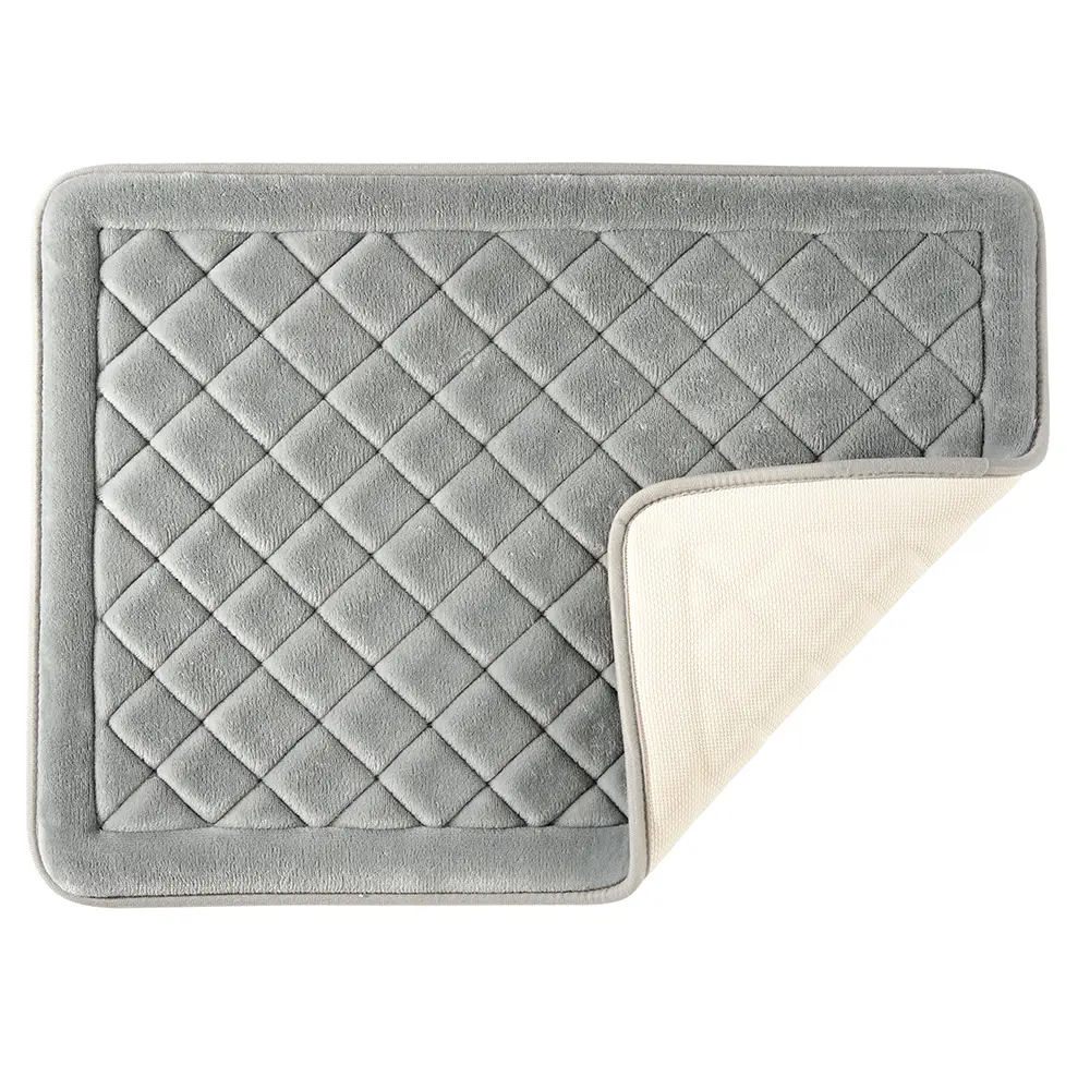 BETUS Luxury Memory Foam Bath Mat - Ultra Soft, Super Absorbent, Non-Slip Backing, 16x24 Inches, Black