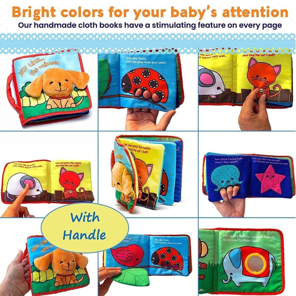 Stimulating Soft Crinkle Animal Baby Book