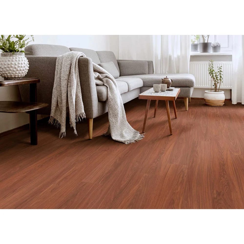 CoreLuxe 7mm Bristol Canyon Oak Waterproof Rigid Vinyl Plank Flooring, Red, 23.3 sq. ft. ($4.29/sq. ft.)