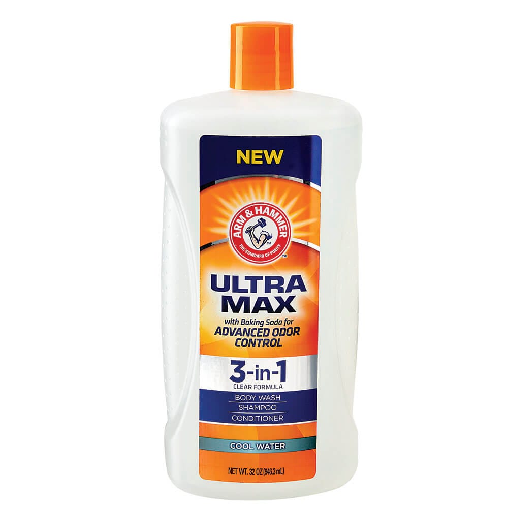 Arm & Hammer Cool Water Scent Ultra Max 3-in-1 Body Wash, 32 oz