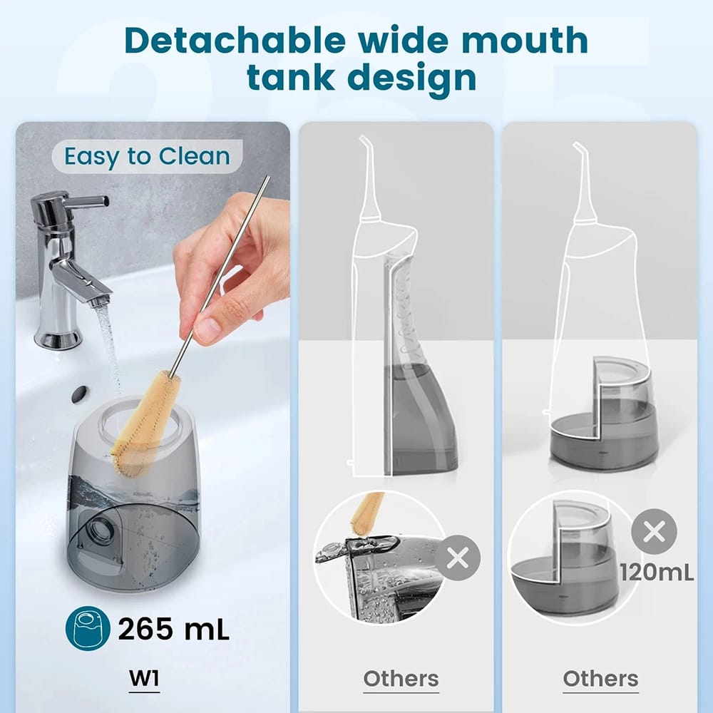 Rechargeable Cordless Water Flosser, Black