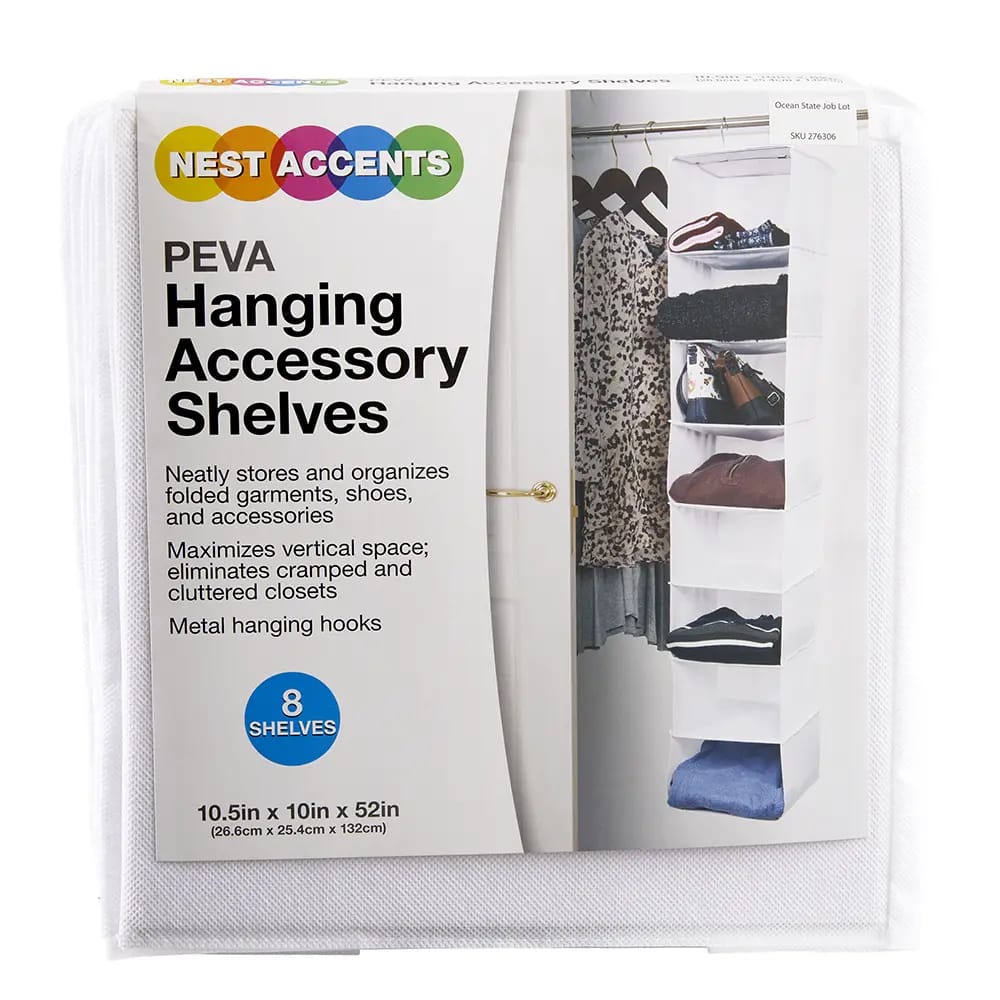 Nest Accents PEVA Hanging Accessory Shelves