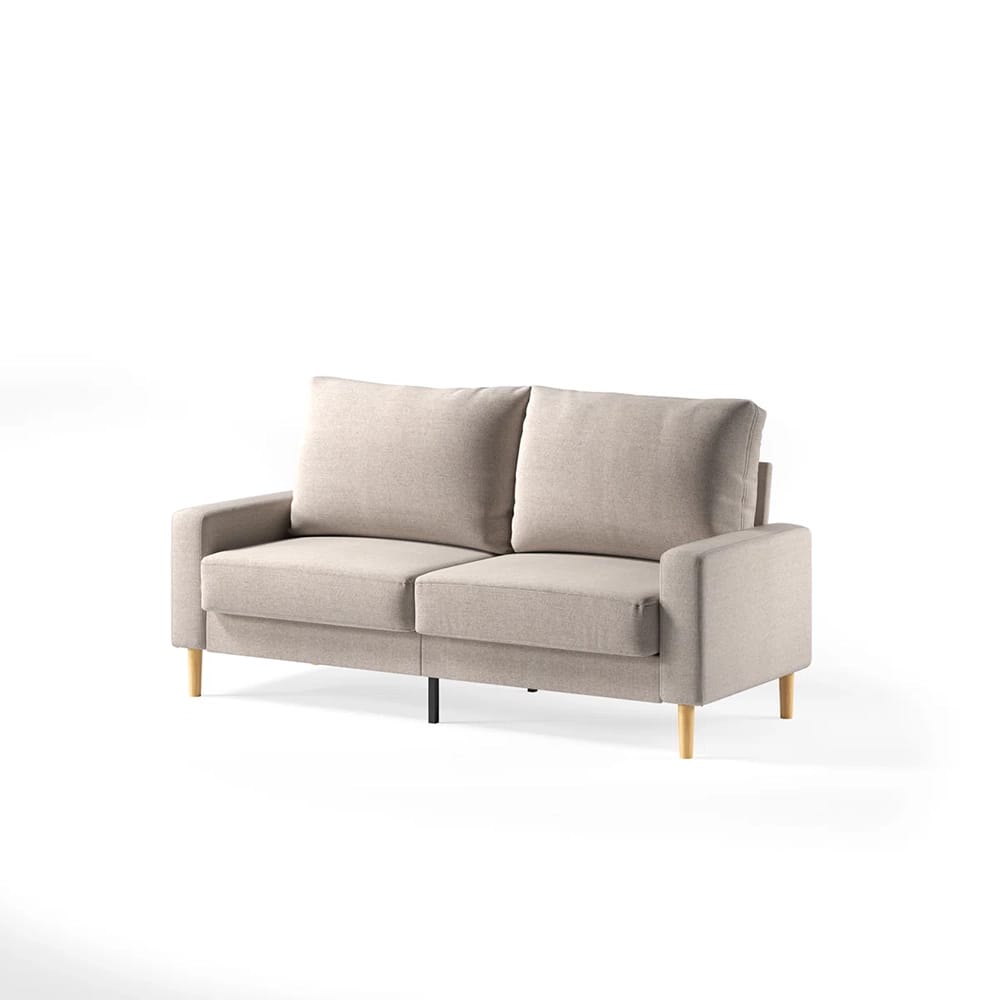 Zinus Colton Upholstered Loveseat, Beige