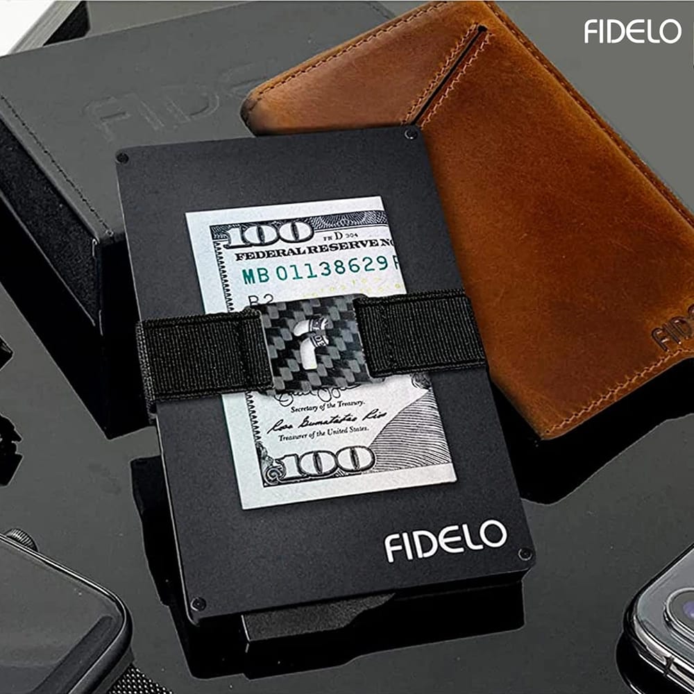 Fidelo Minimalist Wallet, Redwood Brown