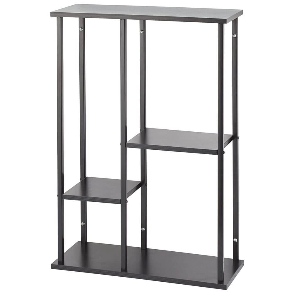 mDesign 4-Tier Wall Decor Storage Organizer Display Shelf, Black