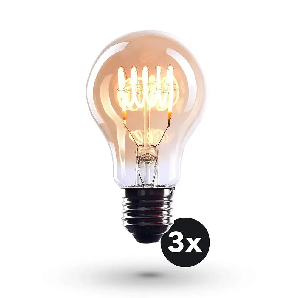 CROWN LED Dimmable 4 Watt Light Bulbs, 3 Pack