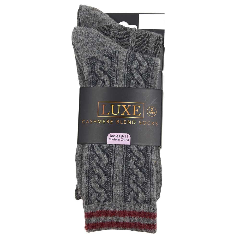 Luxe Women's Cashmere Blend Socks, 2 Pack