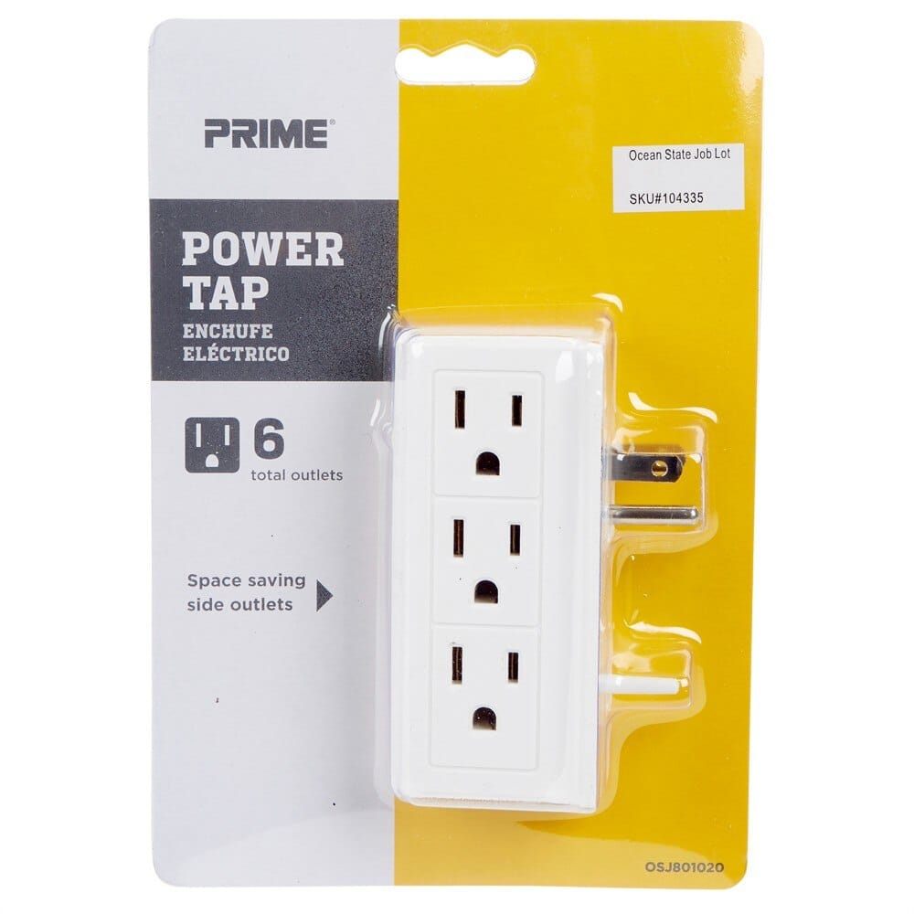 Prime Power Tap 6 Outlet Adapter
