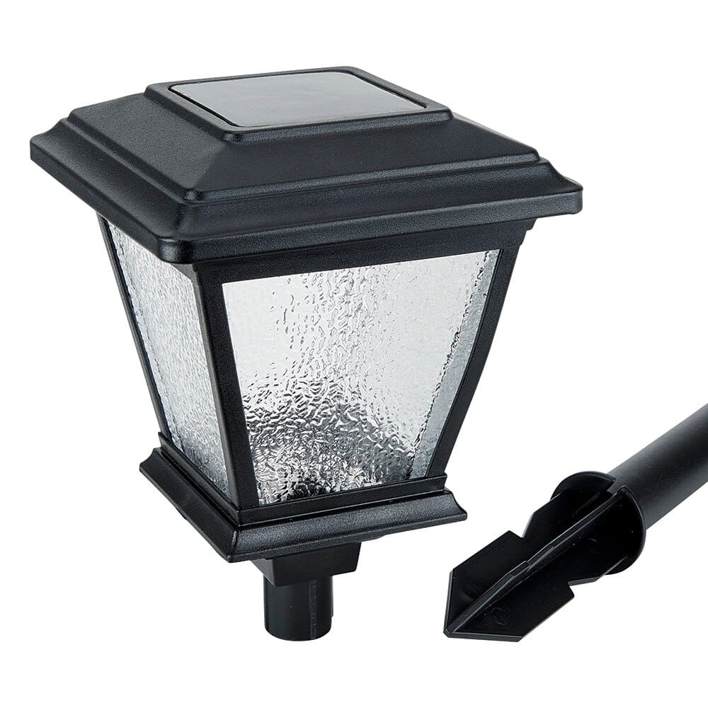 Outdoor Living Accents Solar Stake Light with Faceted Glass, 18"