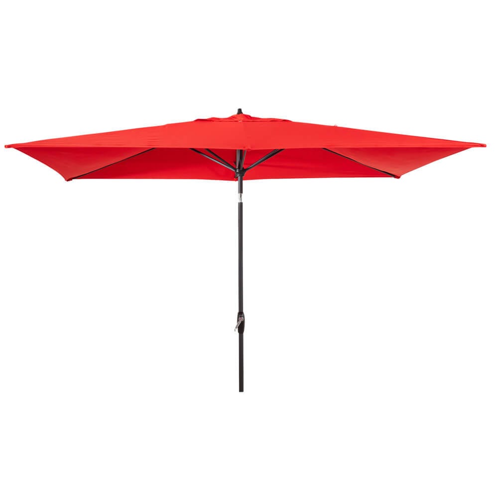 10' x 6' Market Umbrella with Crank & Tilt, Red