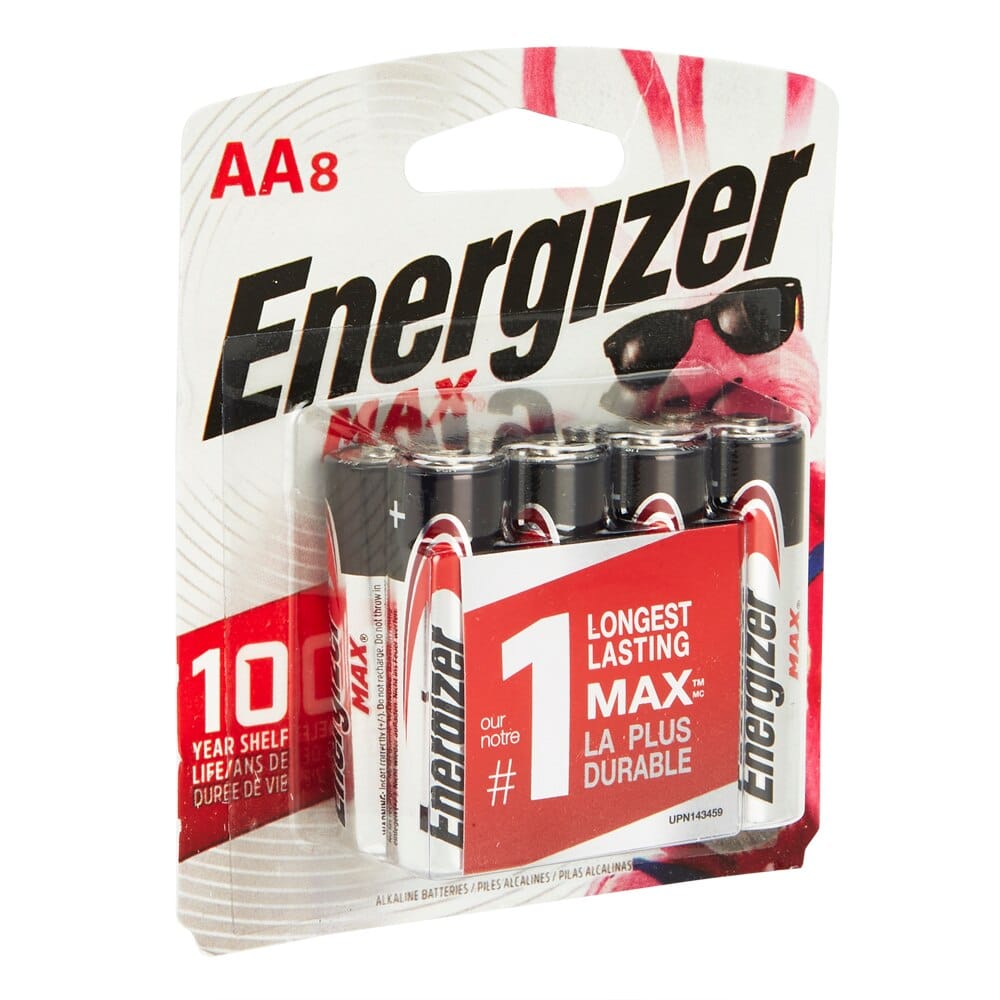 Energizer Max AA Alkaline Batteries, 8-Count