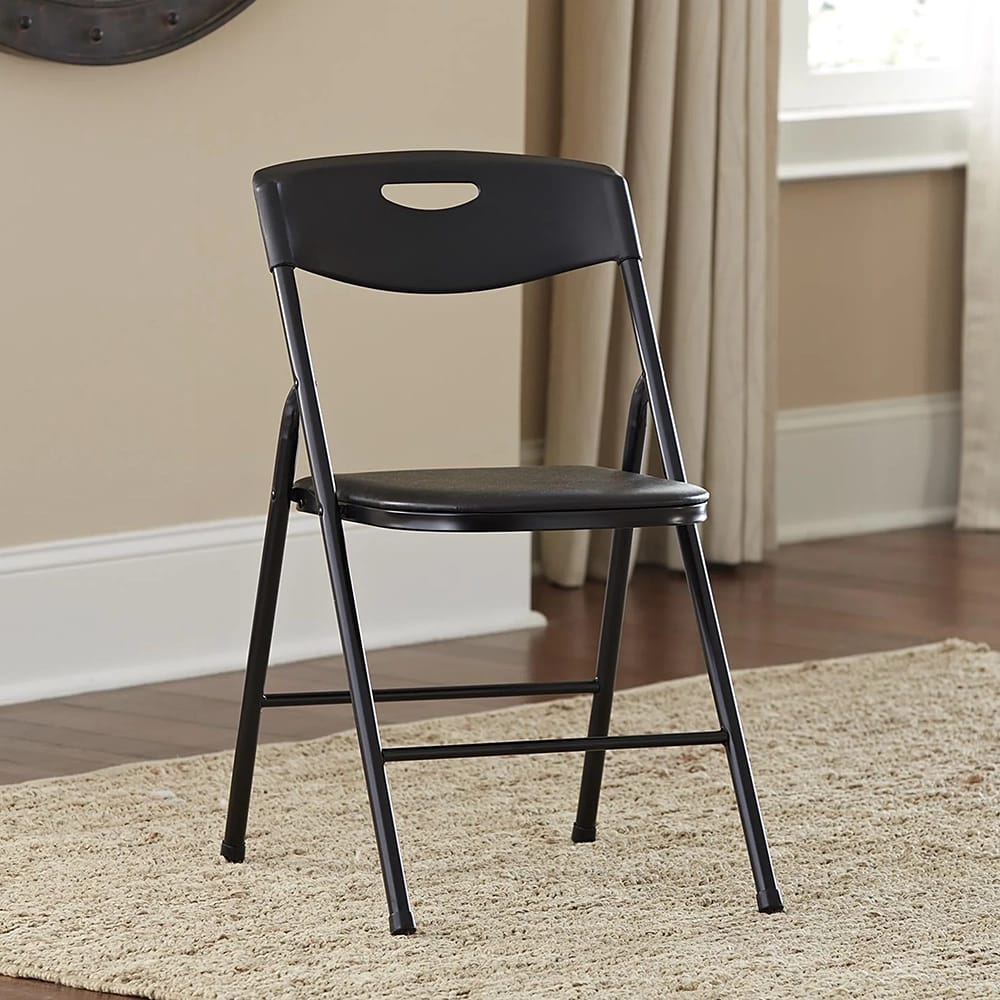 Cosco 5-Piece Folding Table and Chair Set, Black