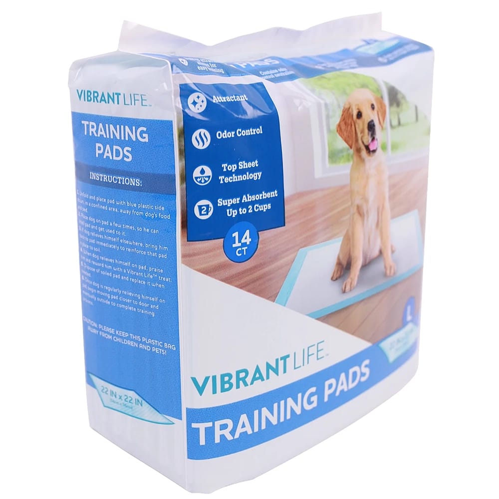 Vibrant Life Large Training Pads, 14 ct, 12-Pack