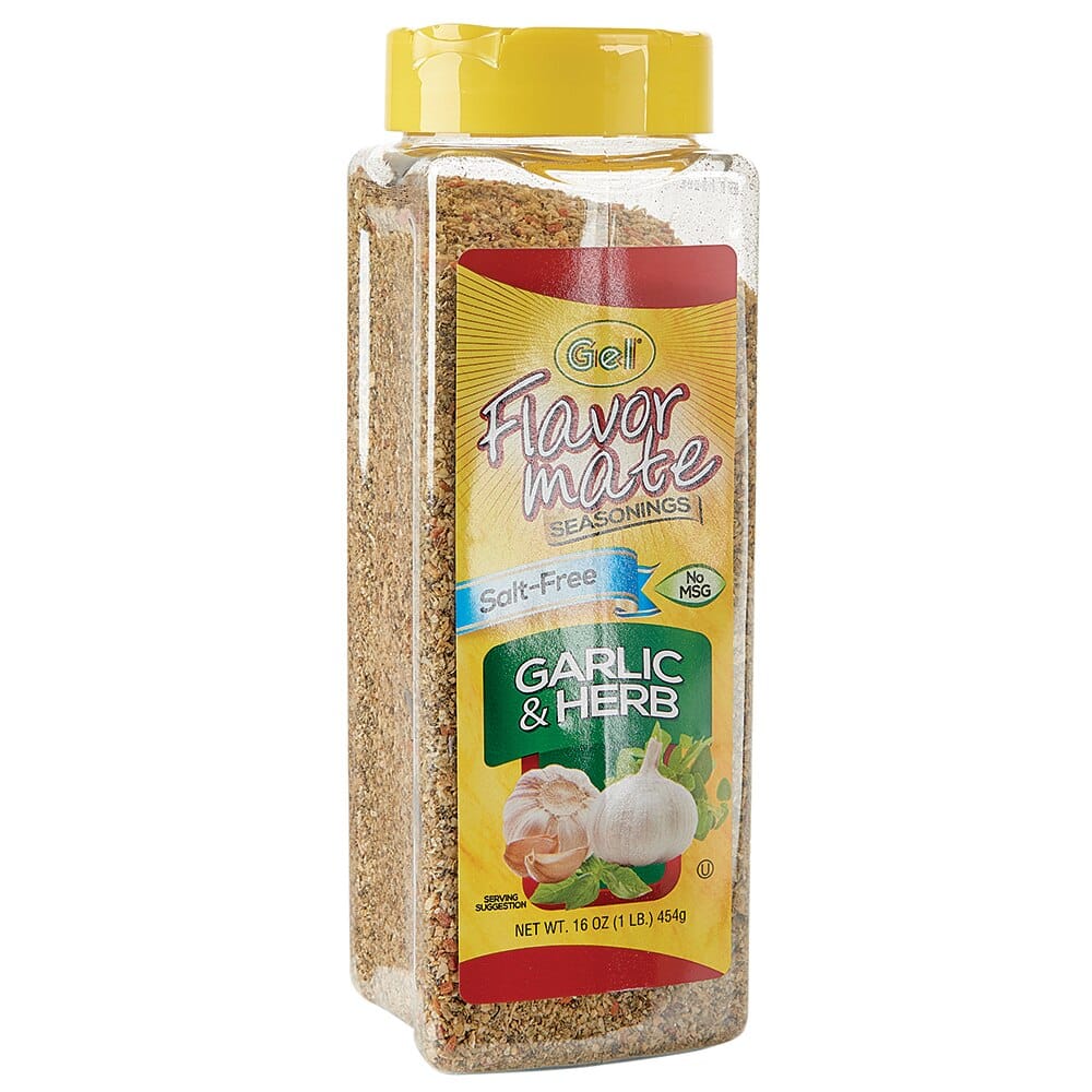 Flavor Mate Salt-Free Garlic and Herb Seasonings, 16 oz