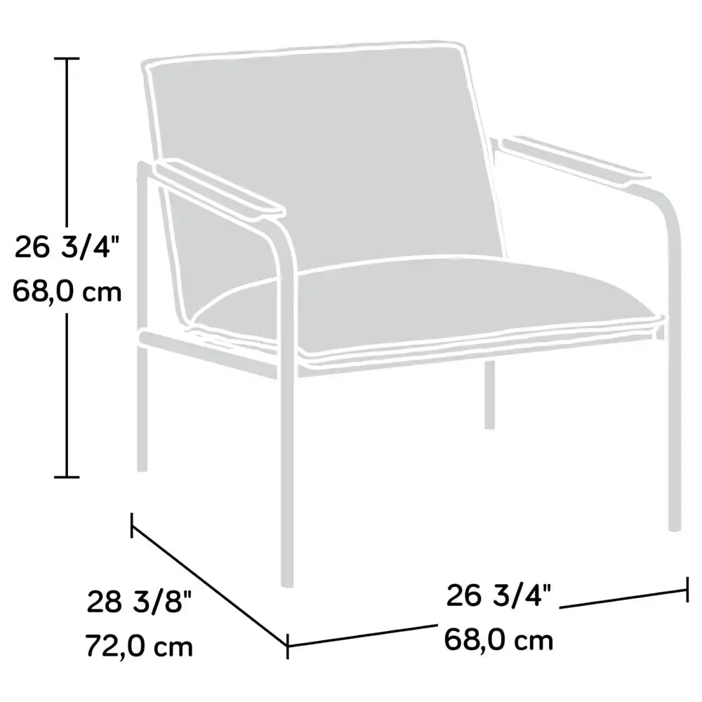 Sauder Vista Key Lounge Chair, Camel/Black