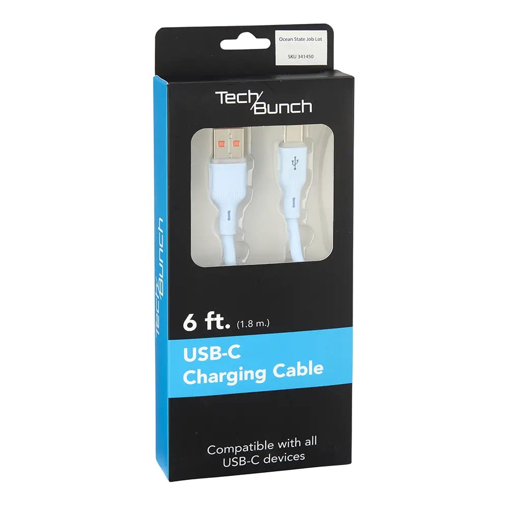 Tech Bunch USB-C Charging Cable, 6'