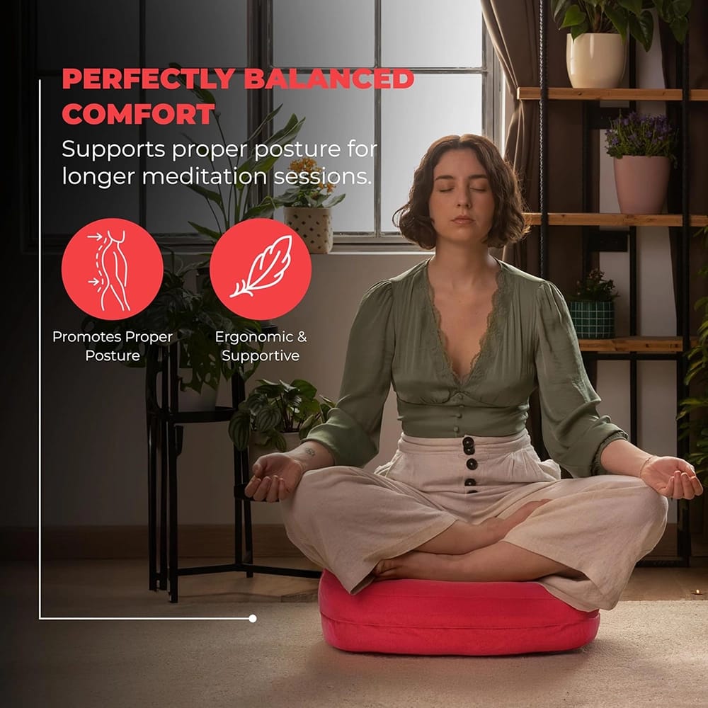 13" Meditation Cushion, Red