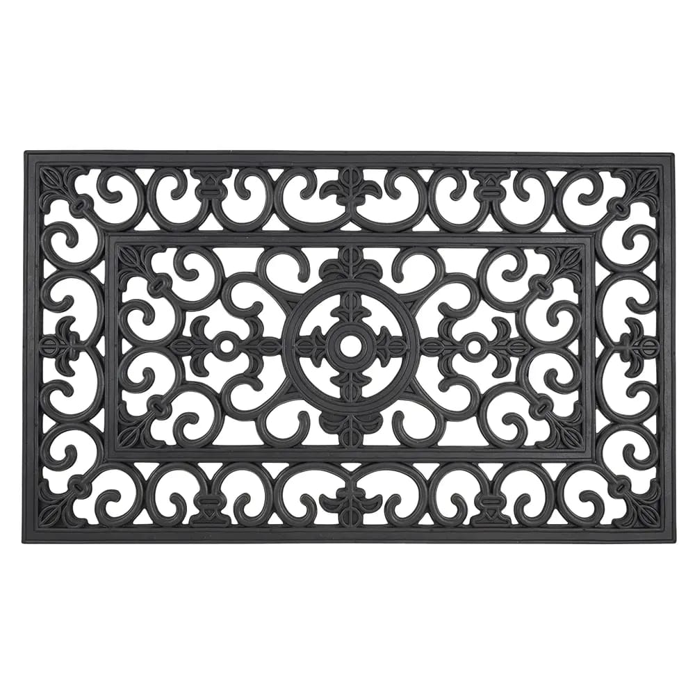 Decorative Rubber Iron Gate Mats, 18" x 30"