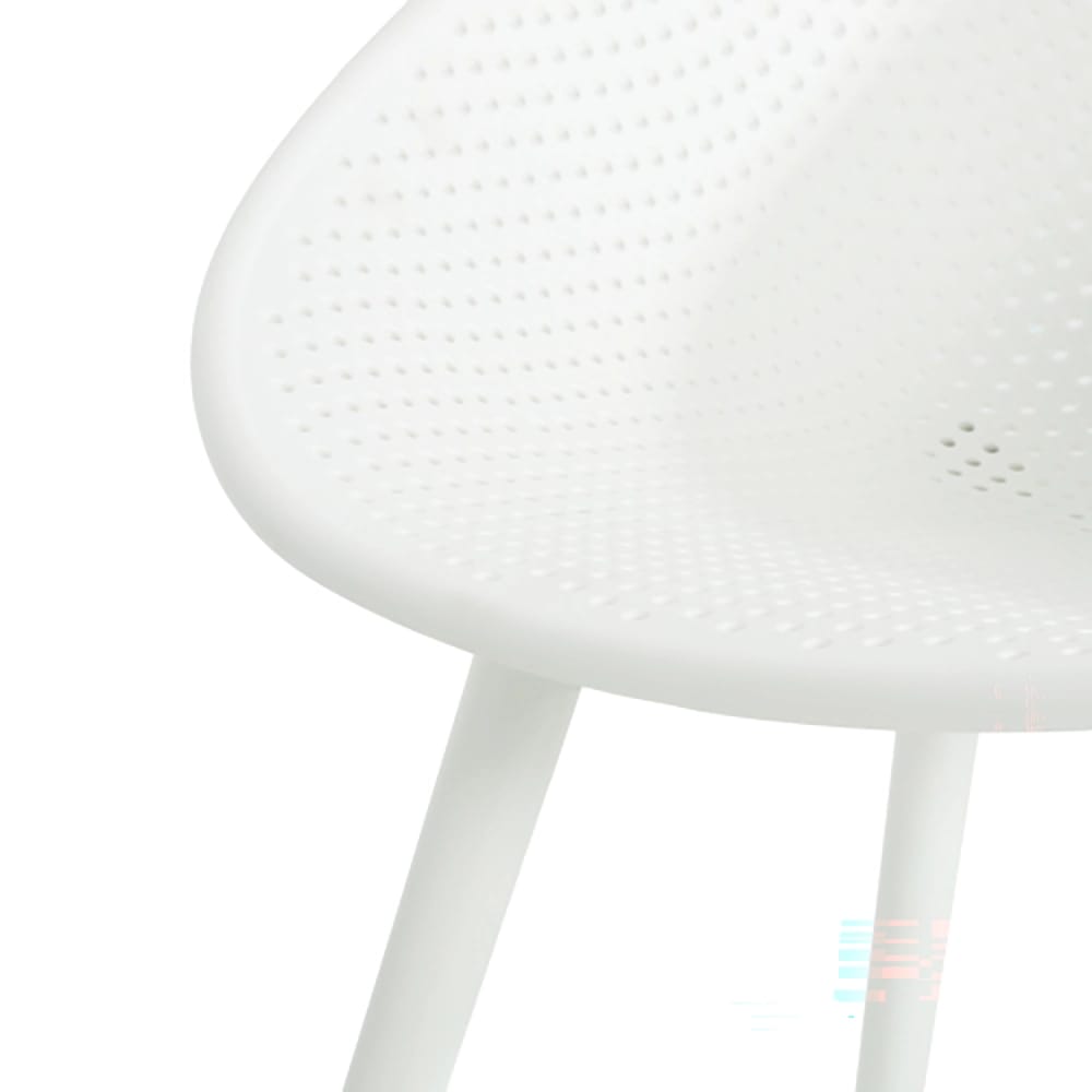 Gable Outdoor Dining Chair, White, Set of 2