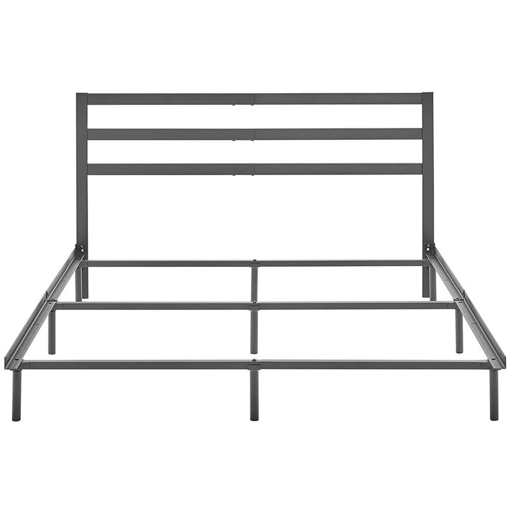 Classic Brands Grande Metal Queen Bed Frame with Headboard, Black