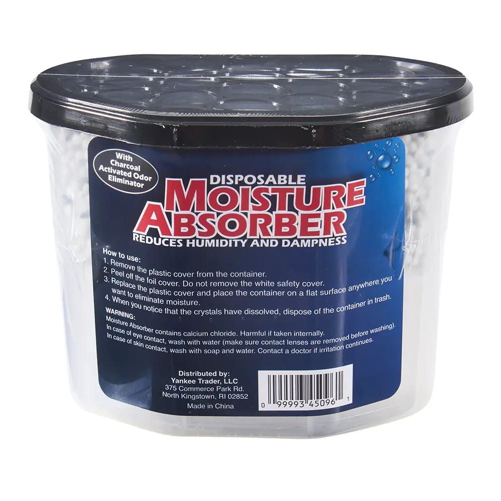 Disposable Moisture Absorber With Charcoal Odor Eliminator, 10.5 oz.