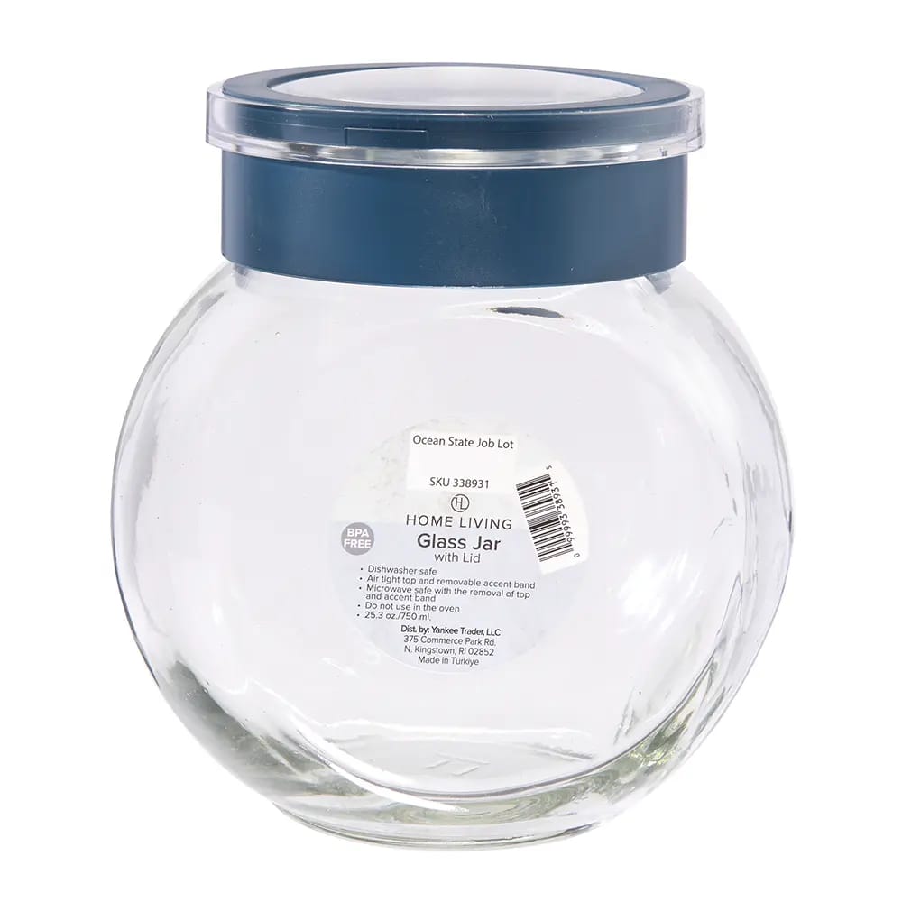 Home Living Glass Jar, 25.3 oz.