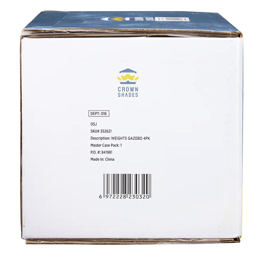 Crown Shades Gazebo Canopy Weights, 4 pk, 7.5 lbs
