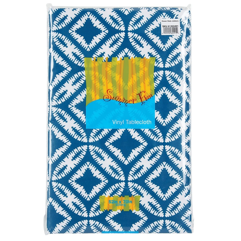 Summer Fun Vinyl Tablecloth with Flannel Backing