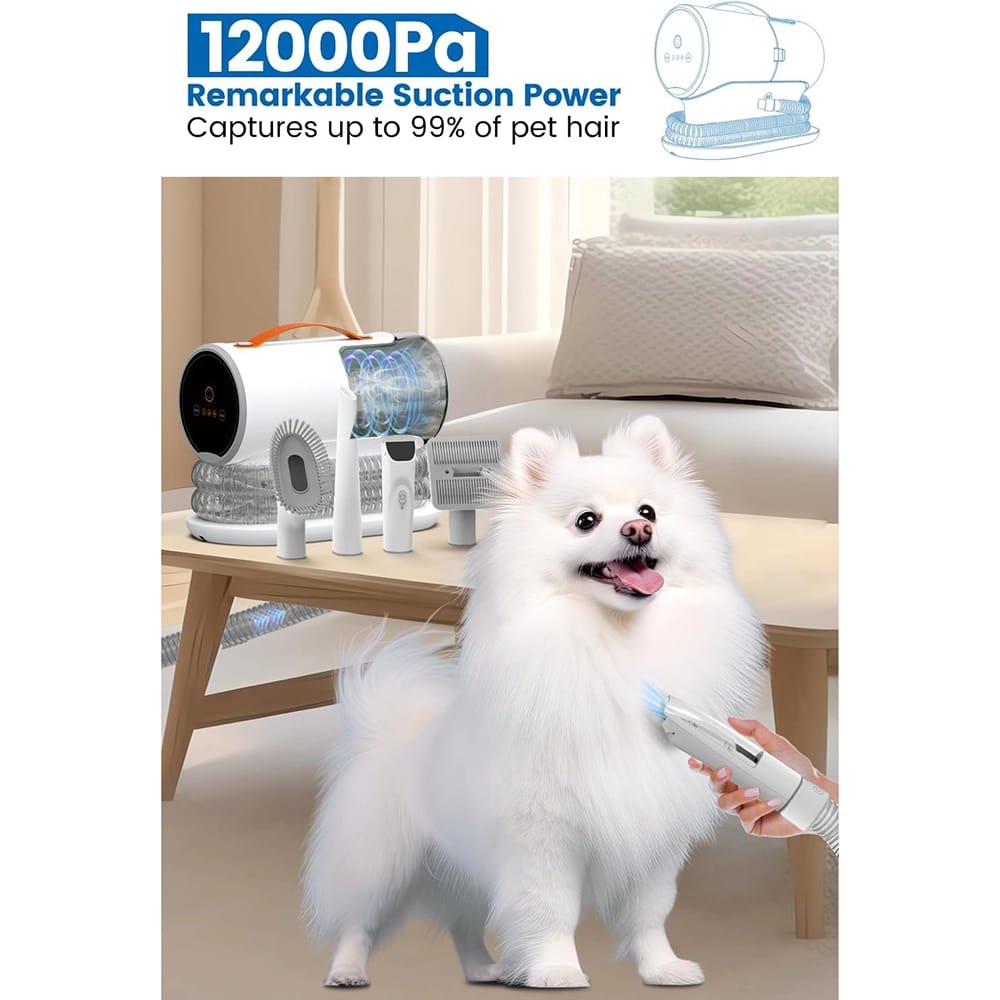 AIRROBO Pet Grooming Vacuum, White