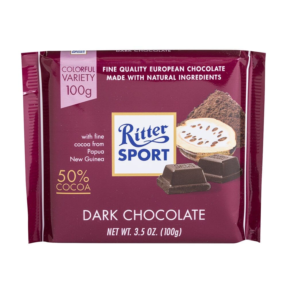Ritter Sport Dark Chocolate, 3.5 oz